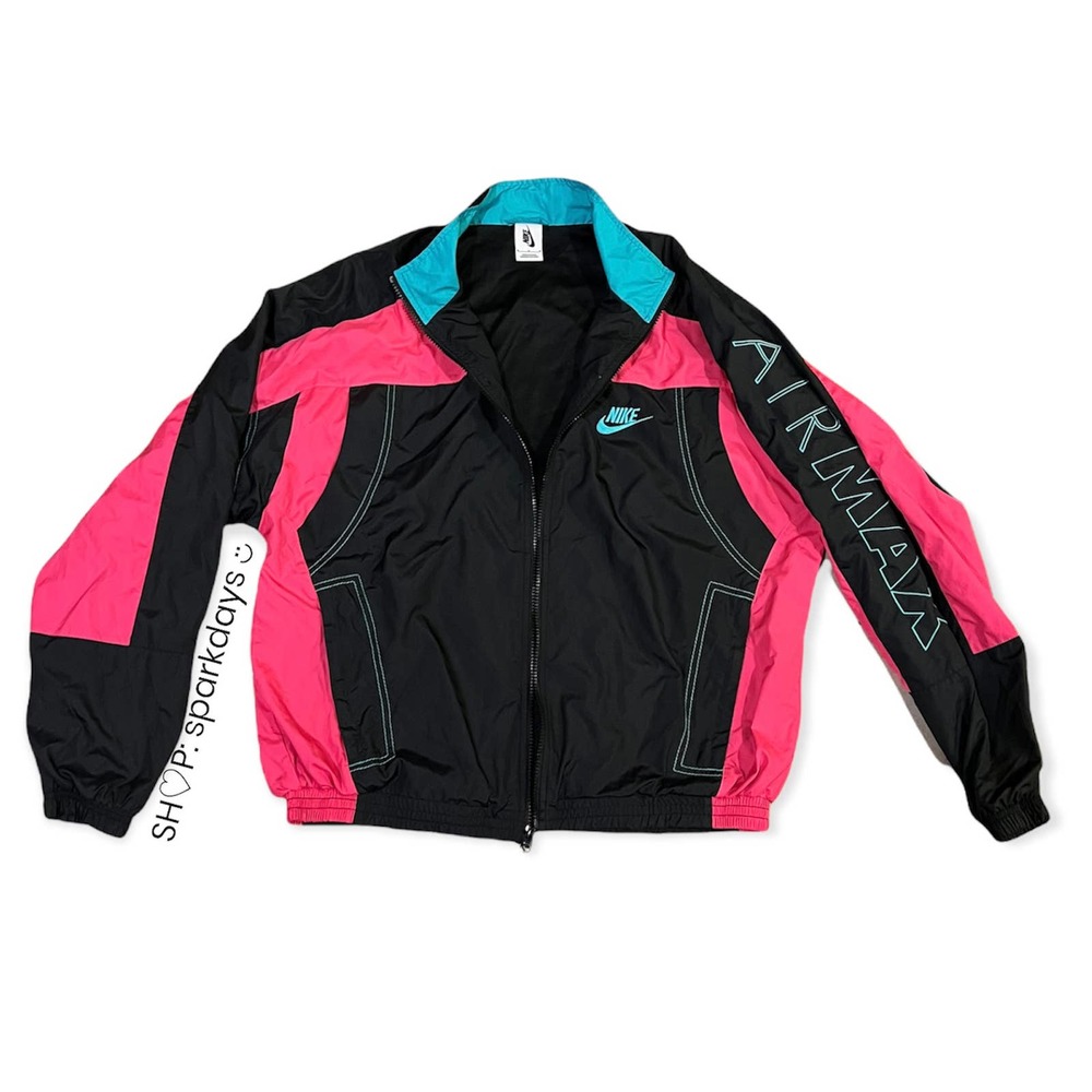 Vintage Nike Air Max x Atmos Black Retro Full Zip Up Men's Windbreaker Jacket M - Picture 5 of 12